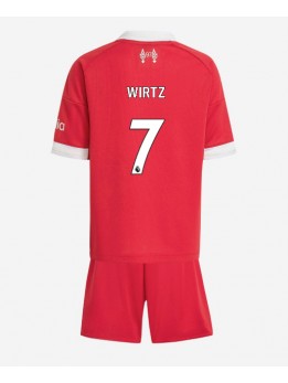 Liverpool Florian Wirtz #7 Dječji Domaci Dres kompleti 2025-26 Kratak Rukavima (+ kratke hlače)